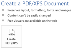 Create PDF XPS